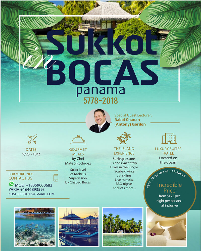 Sukkoth 2018 Kosher in Bocas Panama